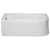 Malibu Broad LH Rectangle Whirlpool Bathtub, 60-Inch by 32-Inch by 21-Inch