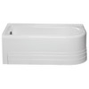 Malibu Broad RH Rectangle Whirlpool Bathtub, 60-Inch by 32-Inch by 21-Inch