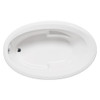 Malibu Carolina Oval Whirlpool Bathtub, 72-Inch by 42-Inch by 22-Inch