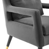 Modway Premise Accent Lounge Performance Velvet Armchair EEI-3457-GRY Gray