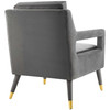 Modway Premise Accent Lounge Performance Velvet Armchair EEI-3457-GRY Gray