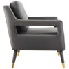 Modway Premise Accent Lounge Performance Velvet Armchair EEI-3457-GRY Gray