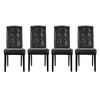 Modway Perdure Dining Chairs Vinyl Set of 4 EEI-3464-BLK Black