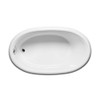 Malibu Daytona Oval Whirlpool Bathtub, 60-Inch by 36-Inch by 22-Inch