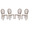 Modway Emanate Dining Side Chair Upholstered Fabric Set of 4 EEI-3468-BEI Beige