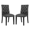 Modway Duchess Dining Chair Vinyl Set of 2 EEI-3472-BLK Black