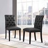 Modway Duchess Dining Chair Vinyl Set of 2 EEI-3472-BLK Black