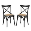 Modway Gear Dining Side Chair Set of 2 EEI-3481-BLK Black