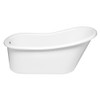 Malibu Glass Oval Soaking Bathtub, 60-Inch by 29-Inch by 27-Inch