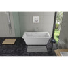 Malibu Hyams Rectangle Soaking Bathtub, 66-Inch by 36-Inch by 22-Inch