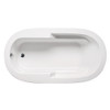Malibu Marco Oval Combination Whirlpool and Massaging Air Jet Bathtub, 72-Inch by 42-Inch by 22-Inch
