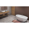 Malibu Mavericks Oval Soaking Bathtub, 67-Inch by 36-Inch by 23-Inch