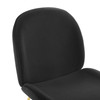 Modway Scoop Gold Stainless Steel Leg Performance Velvet Dining Chair EEI-3548-BLK Black