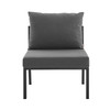 Modway Riverside Outdoor Patio Aluminum Armless Chair EEI-3567-SLA-CHA Gray Charcoal