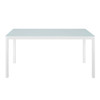 Modway Raleigh 59" Outdoor Patio Aluminum Dining Table EEI-3576-WHI White
