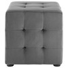 Modway Contour Tufted Cube Performance Velvet Ottoman EEI-3577-GRY Gray