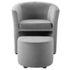 Modway Divulge Performance Velvet Arm Chair and Ottoman Set EEI-3607-GRY Gray