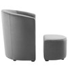 Modway Divulge Performance Velvet Arm Chair and Ottoman Set EEI-3607-GRY Gray