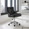 Modway Regent Tufted Button Swivel Faux Leather Office Chair EEI-3608-BLK Black