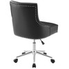 Modway Regent Tufted Button Swivel Faux Leather Office Chair EEI-3608-BLK Black