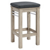 Modway Wiscasset Outdoor Patio Acacia Wood Bar Stool EEI-3687-LGR-STE Light Gray