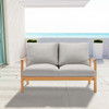 Modway Orlean Outdoor Patio Eucalyptus Wood Loveseat EEI-3697-NAT-LGR Natural Light Gray