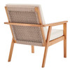 Modway Vero Ash Wood Outdoor Patio Armchair EEI-3706-NAT-BEI Natural Beige