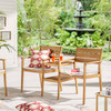 Modway Viewscape Outdoor Patio Ash Wood Jack and Jill Chair Set EEI-3710-NAT-TAU Natural Taupe