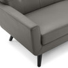 Modway Engage Top-Grain Leather Living Room Lounge Sofa EEI-3733-GRY Gray