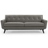 Modway Engage Top-Grain Leather Living Room Lounge Sofa EEI-3733-GRY Gray