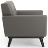 Modway Engage Top-Grain Leather Living Room Lounge Accent Armchair EEI-3734-GRY Gray