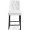 Modway Baronet Tufted Button Faux Leather Counter Stool EEI-3740-WHI White