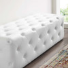 Modway Amour 60" Tufted Button Entryway Faux Leather Bench EEI-3769-WHI White
