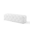 Modway Amour 60" Tufted Button Entryway Faux Leather Bench EEI-3769-WHI White