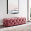 Modway Amour 60" Tufted Button Entryway Performance Velvet Bench EEI-3770-DUS Dusty Rose