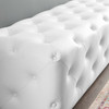Modway Amour 72" Tufted Button Entryway Faux Leather Bench EEI-3771-WHI White