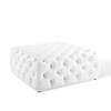 Modway Amour Tufted Button Large Square Faux Leather Ottoman EEI-3773-WHI White