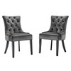 Modway Regent Tufted Performance Velvet Dining Side Chairs - Set of 2 EEI-3780-CHA Charcoal