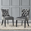 Modway Regent Tufted Performance Velvet Dining Side Chairs - Set of 2 EEI-3780-CHA Charcoal