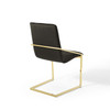 Modway Pitch Performance Velvet Dining Armchair EEI-3799-GLD-BLK Gold Black