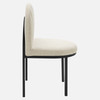 Modway Isla Channel Tufted Upholstered Fabric Dining Side Chair EEI-3803-BLK-BEI Black Beige