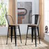 Modway Promenade Bar Stool Set of 2 EEI-3896-BLK-SET Black