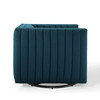 Modway Conjure Tufted Swivel Upholstered Armchair EEI-3926-AZU Azure