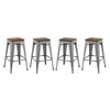 Modway Promenade Counter Stool Set of 4 EEI-3959-GME Gunmetal