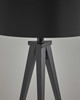 Tripod Floor Lamp Urban Mixed Metal And Wood - 372797