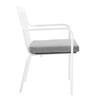 Modway Baxley Outdoor Patio Aluminum Armchair Set of 2 EEI-3961-WHI-GRY White Gray