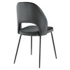 MODWAY Nico Performance Velvet Dining Chair Set of 2 Black Gray EEI-4673-BLK-GRY