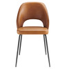 MODWAY Nico Vegan Leather Dining Chair Set of 2 Black Tan EEI-4674-BLK-TAN