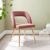 MODWAY Marciano Performance Velvet Dining Chair Gold Dusty Rose EEI-4680-GLD-DUS