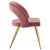 MODWAY Marciano Performance Velvet Dining Chair Gold Dusty Rose EEI-4680-GLD-DUS